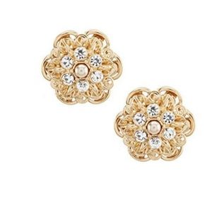 Badgley Mischka Flower Statement Stud Earrin